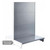 Silver Retail Shelving Modular Gondola Unit - Plain Back Panels - 2 x Base Shelves