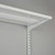 White Shelf Stiffener for Twin Slot Steel Shelves