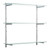 Chrome & Glass Twin Slot Shelving Kit - D250mm - 3 Shelves, 4 Square Brackets