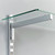 Chrome & Glass Twin Slot Shelving Kit - D300mm - 3 Shelves, 6 Square Brackets