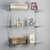 Chrome & Glass Twin Slot Shelving Kit - 3 Shelves