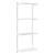 White Twin Slot Shelving Kit - H1600mm - 4 Shelves