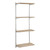 Chrome & Oak Twin Slot Shelving Kit - H1600mm - 4 Shelves