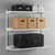 White Steel Twin Slot Shelving Kit - W1000mm - 3 Shelves