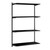 Black Twin Slot Shelving Kit - H1600mm - 4 Shelves