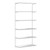 White Twin Slot Shelving Kit - H1980mm - 6 Wooden Shelves