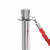 6 x Premium Rope Barrier Posts - Polished Stainless Steel Posts with 5 x Red Twisted Ropes