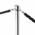 Pair of Premium Rope Barrier Posts - Polished Stainless Steel Posts with Black Twisted Rope