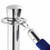 Pair of Premium Rope Barrier Posts - Polished Stainless Steel Posts with Blue Twisted Rope