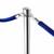 Pair of Premium Rope Barrier Posts - Polished Stainless Steel Posts with Blue Twisted Rope