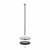 Pair of Rope Barrier Posts - Brushed Stainless Steel Posts with Red Velvet Rope