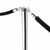 Pair of Rope Barrier Posts - Polished Stainless Steel Posts with Black Velvet Rope