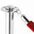 Pair of Rope Barrier Posts - Polished Stainless Steel Posts with Red Velvet Rope
