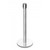 Retractable Belt Barrier Post - Brushed Stainless Steel Post with Red Webbed Belt