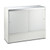 White Shop Counter with 1/4 Glass Display - Silhouette Range