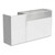 White Shop Counter With 1/4 Glass Display and Till Unit Bundle - Silhouette Range