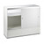 White Shop Counter With 1/4 Glass Display and Till Unit Bundle - Silhouette Range