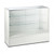 White Shop Counter With 3/4 Glass Display and Till Unit Bundle - Silhouette Range