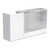 White Shop Counter With 3/4 Glass Display and Till Unit Bundle - Silhouette Range