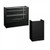 Black Shop Counter With 3/4 Glass Display and Till Unit Bundle - Silhouette Range