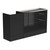 Black Shop Counter With 3/4 Glass Display and Till Unit Bundle - Silhouette Range