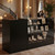 Black Shop Counter With 3/4 Glass Display and Till Unit Bundle - Silhouette Range