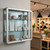 Wall-Mounted Glass Display Cabinet With or Without Lights - 2 Shelves Wall-Mounted Glass Display Cabinet With or Without Lights - 2 Shelves