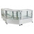 Glass Display Counter With or Without Mini Spotlights with 1 Glass Shelves - Contour Range