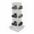 Slatwall Gondola Tower with Aluminium Inserts in Grey
