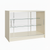 Shop Counter With MDF Top 2 Glass Shelves and Storage - Aura Range