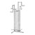 Chrome Clothes Rail Display Stand - 4 Stepped Arms
