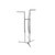 Chrome Clothes Rail Display Stand - 3 Straight Arms