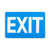 Blue Exit Self-Adhesive Sign - 8 x 12 inch