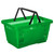 Green Plastic Shopping Basket - 27L