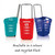 Blue Plastic Shopping Basket With Wheels And Telescopic Handle - 52L