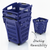 Blue Plastic Shopping Basket With Wheels And Telescopic Handle - 52L
