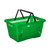 Green Plastic Shopping Basket - 22L