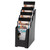 Black Multi-Tier Leaflet and Brochure Holder - Portrait - 4 pockets, 1/3 A4