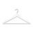 Matt White Wooden Hangers with Trouser Bar and Shoulder Notches - 45 cm