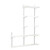 White Twin Slot Shelving Kit - H1980mm, 3 Uprights & 5 Shelves