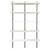 Black & White Twin Slot Shelving Kit - H1980mm, 3 Uprights & 5 White Wooden Shelves