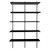 Black Twin Slot Shelving Kit - H1980mm, 3 Uprights & 5 Black Wooden Shelves