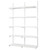 White Twin Slot Shelving Kit - H1980mm, 3 Uprights & 10 White Steel Shelves