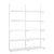 White Twin Slot Shelving Kit - H1980mm, 3 Uprights & 10x 1000mm White Steel Shelves