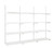 White Twin Slot Shelving Kit - H1980mm, 4 Uprights & 12 White Steel Shelves