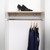 Alcove Wall-Mounted Wooden Shelf with Heavy Duty Hanging Rail - W600mm