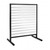 White Floor-Standing Double-Sided Slatwall Display Gondola with Aluminium Inserts