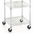 5 Tier Chrome Wire Shelving Unit with Wheels - H1875 x W450 x D450mm