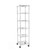 6 Tier Chrome Wire Shelving Unit with Wheels - H1875 x W450 x D450mm