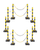 Hazard Chain Barrier - 10 Pack of Posts with 18 Chains - Yellow/Black